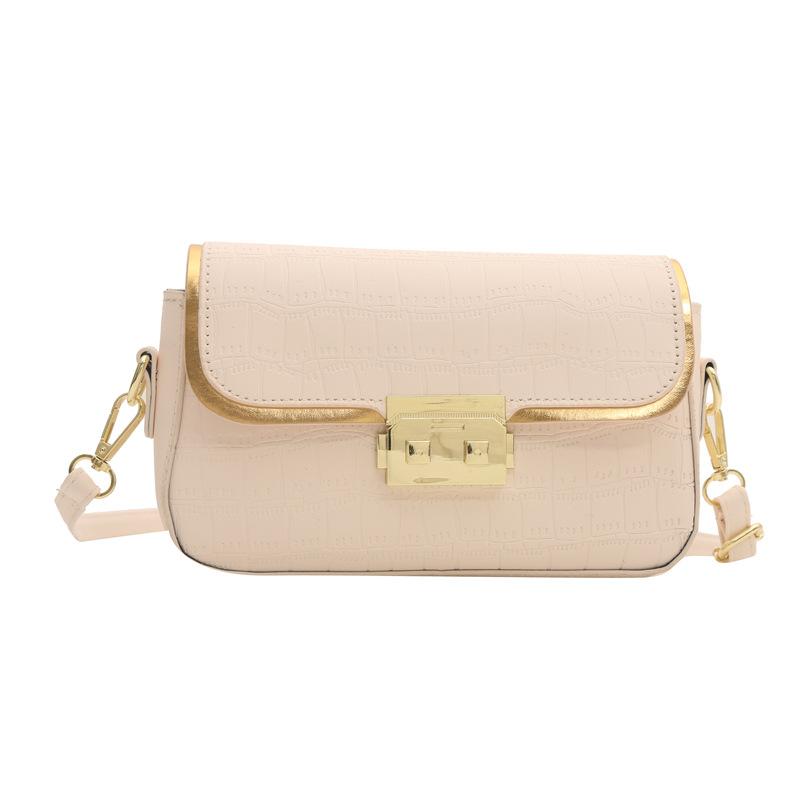 Women'S Bag Fashion Stone Pattern Small Square Bag Niche Versatile Shoulder Bag Simple Texture Messenger Bag