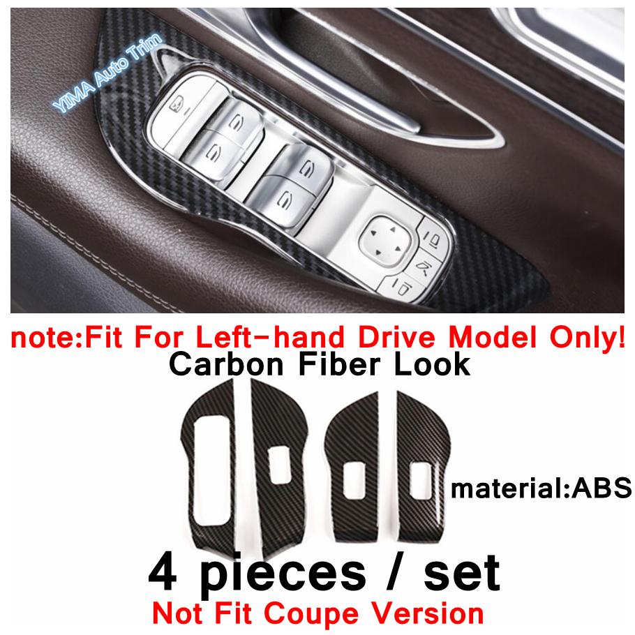 Car Glass Lift / AC Vent Outlet / Steering Wheel Decor Cover Trim ABS Accessories For Mercedes-Benz GLE GLS Gle320 450