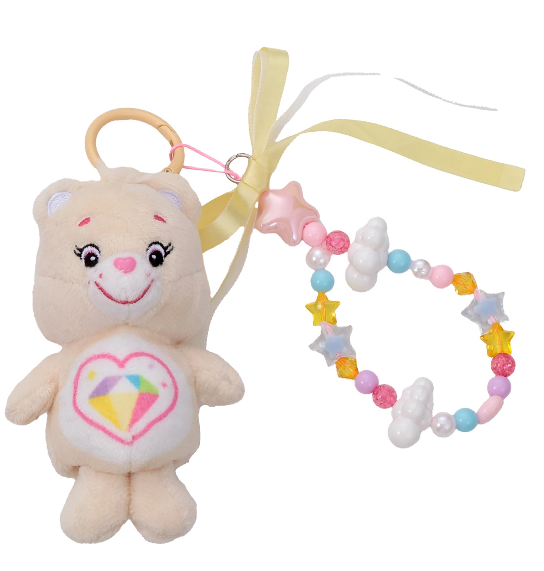 

Ивая Хара Чам Заботливые Медвежата (Блестящий Мишка-Сердечко) Мишки-Заботуны Мишка Сверкающее Сердце Jara Cham Брелок Кукла-пальчик 7448-3