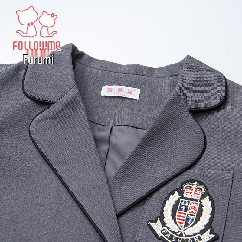Fuluomi Girls' Academy Style JK Uniform Blazer & Pleated Skirt Set