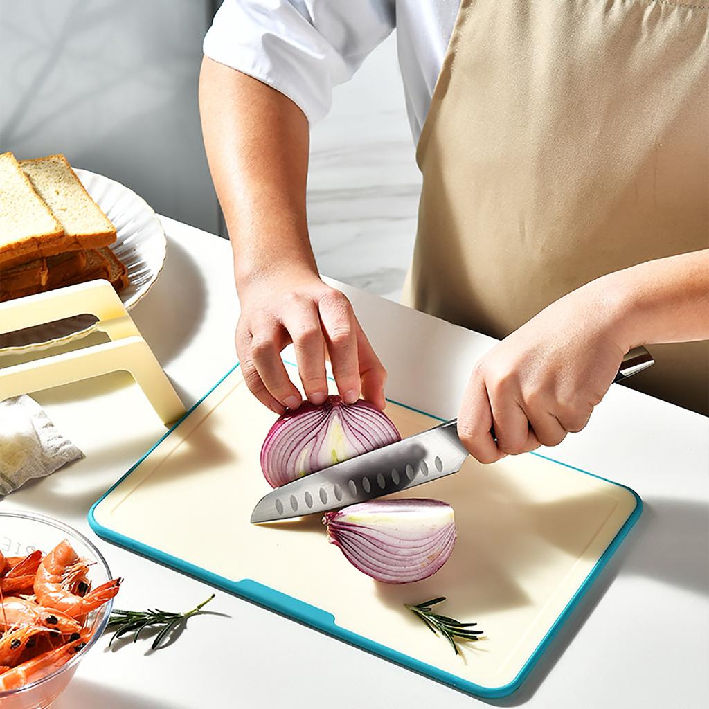 1/3pcs Plastic Double Cutting Board Kitchen Thick Cutting Board with Storage Base Meat Vegetable Classification Cutting Board