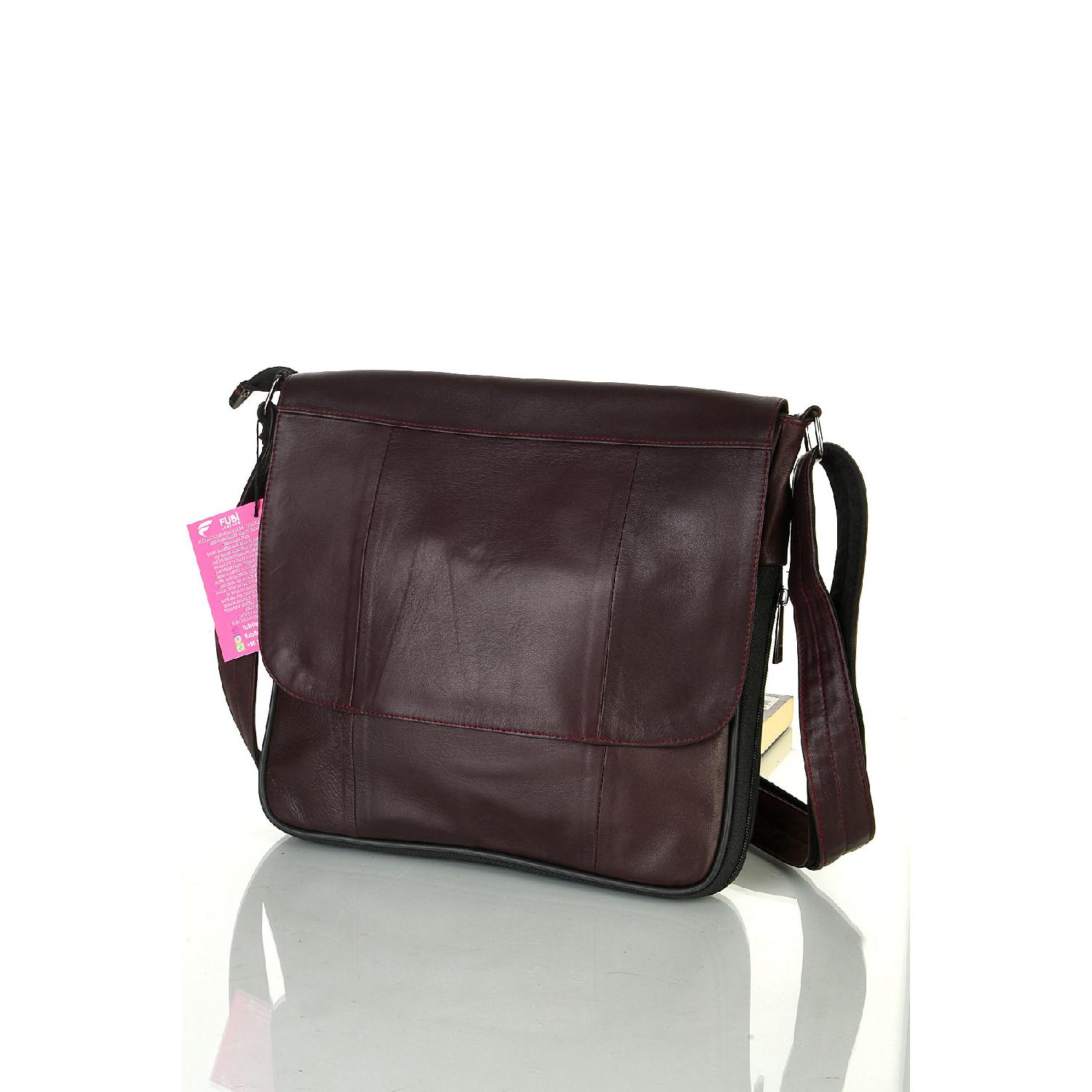 

Сумка-мессенджер Crossbody из натуральной кожи со вставками через плечо