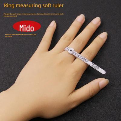 Mido US-Standard-Ringgrößenlineal – Gürtel zur Messung des Fingerumfangs