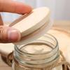 Various Sizes Kitchen Organization Bottle Sealing Caps Canning Storage Mason Jar Lid Wide Mouth Cover Wood Lids