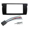 Double 2 Din Fascia For BMW 3 Series E46 1998-2005 Radio DVD Stereo Panel Dash Mount Trim Kit Frame Wiring + Antenna Adapter
