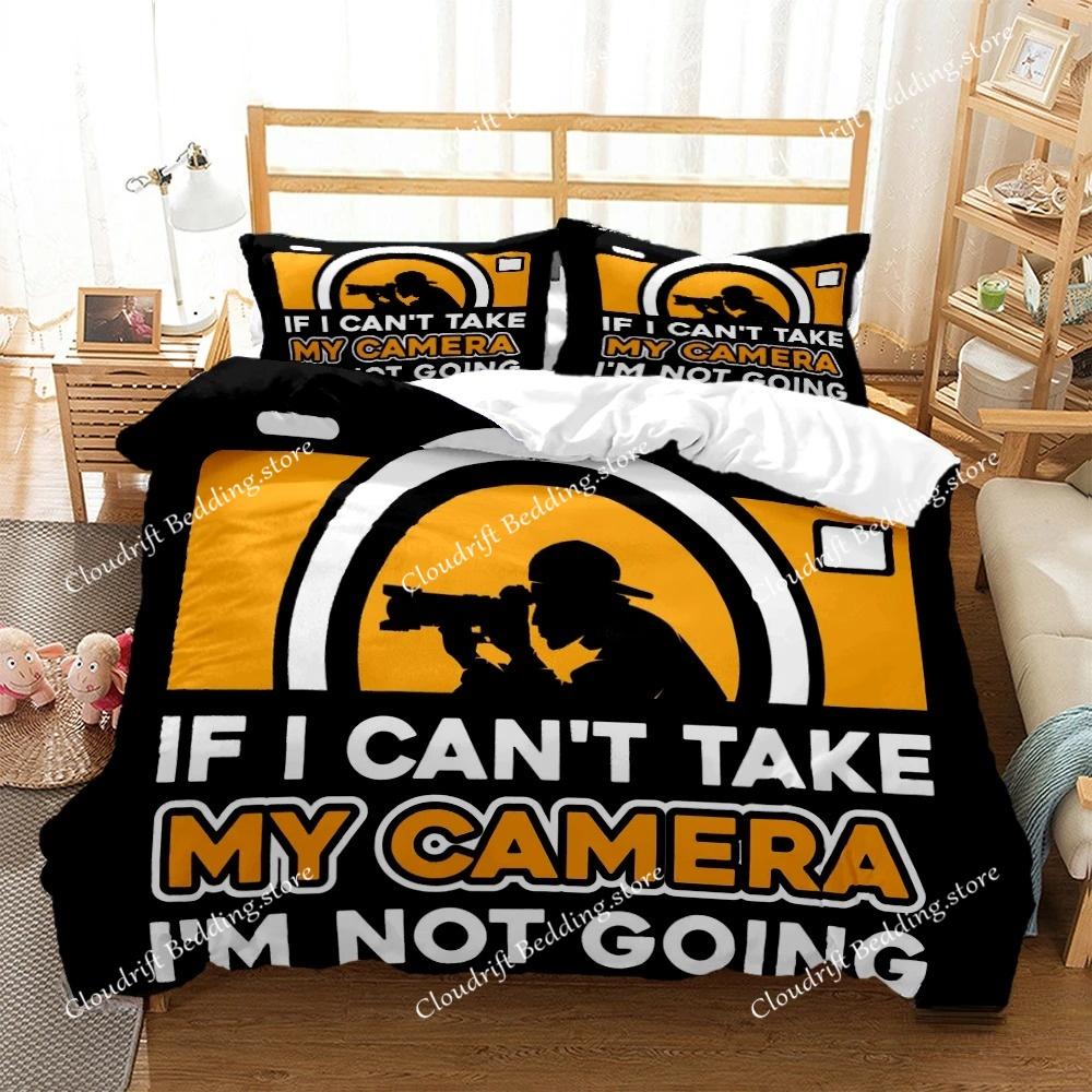 Vintage Camera Duvet Cover Fashion Comforter Bedding set Soft Quilt Cover and Pillowcases for Teens Boy SingleDoubleQueenKing