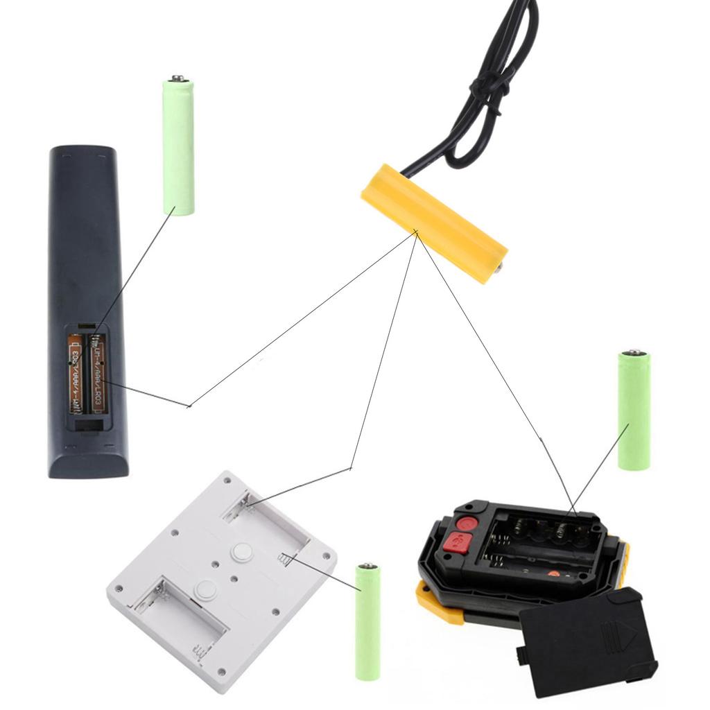 USB To AA Dummy Battery Cable 1.5V 3V 6V 12V Power Supply Cord Converter Wire Replace 1-8pcs LR6 AA Batteries 120cm