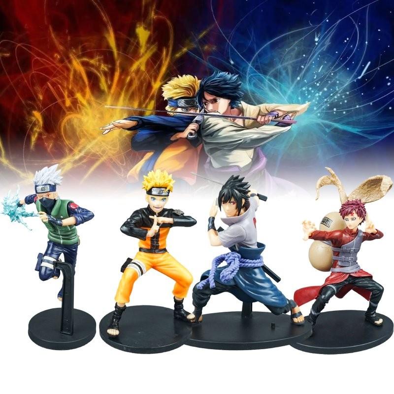 Sasuke Uchiha Naruto Uzumaki Gaara Kakashi Pvc Toy Model Children Christmas Gift