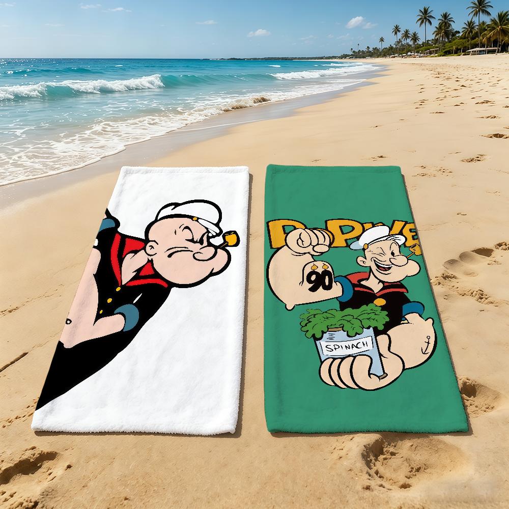 P-Popeye-ES Animation Towel For Outdoor Camping Beach Towel Super Absorbent Quick-Drying Summer Towel