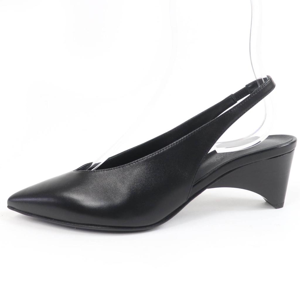 Hermes Pumps Antim 55 Slingbacks aus Leder mit spitzer Zehenpartie schwarzes Leder Damen 36 Gebraucht