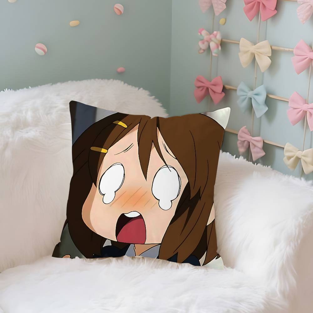 Cute Yyui Hirasawa Kawaii Case Plush Fabric Soft Pillowcase Double Sided Print Cushion Cover Household Gifts