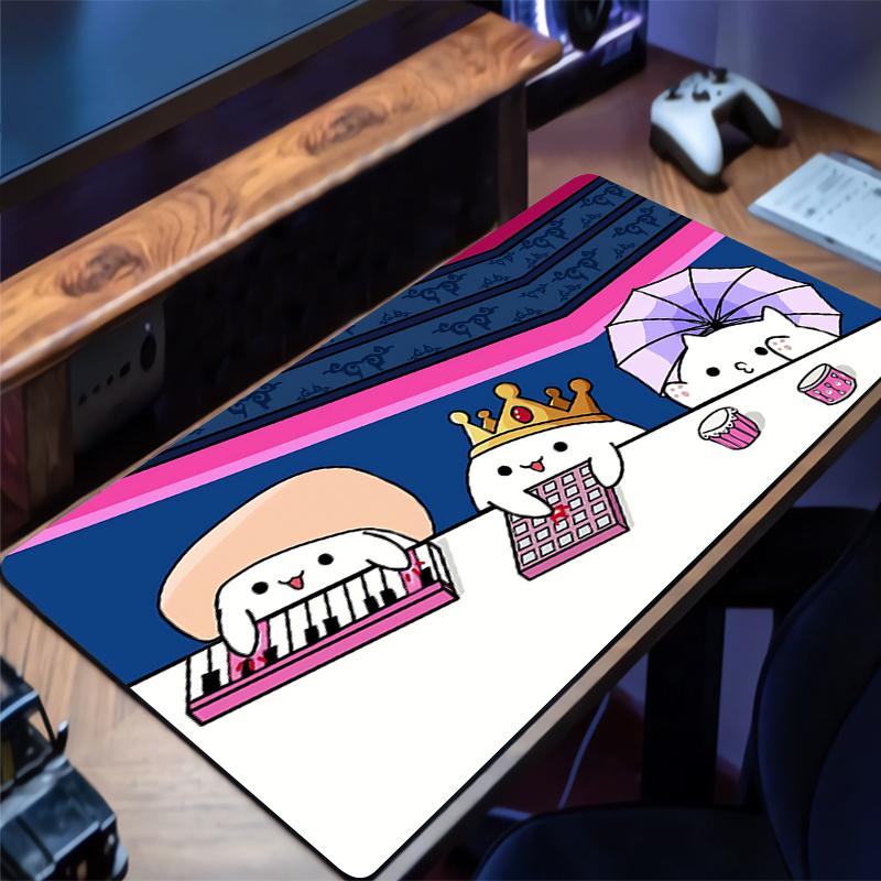 Mouse Pad Gaming Cartoon Cat Mousepad Gamer Anime Keyboard Pads Office Laptop Kawaii Desk Mats Non-Slip Rubber Home Table Mat