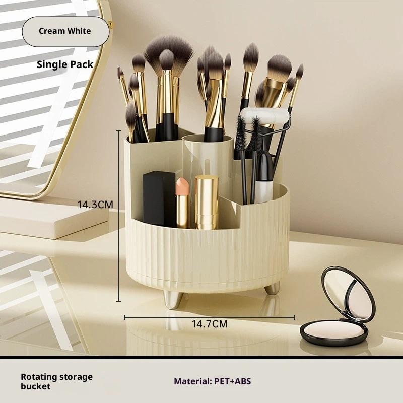 Cosmetic Storage Rack Desktop Makeup Organizer Makeup Brush Holder With Rotating Base For Makeup Brush Lipstick Storage Case