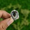 925 Silver Pear Picasso Jasper Gemstone Handcrafted Handmade Statement Boho Ring