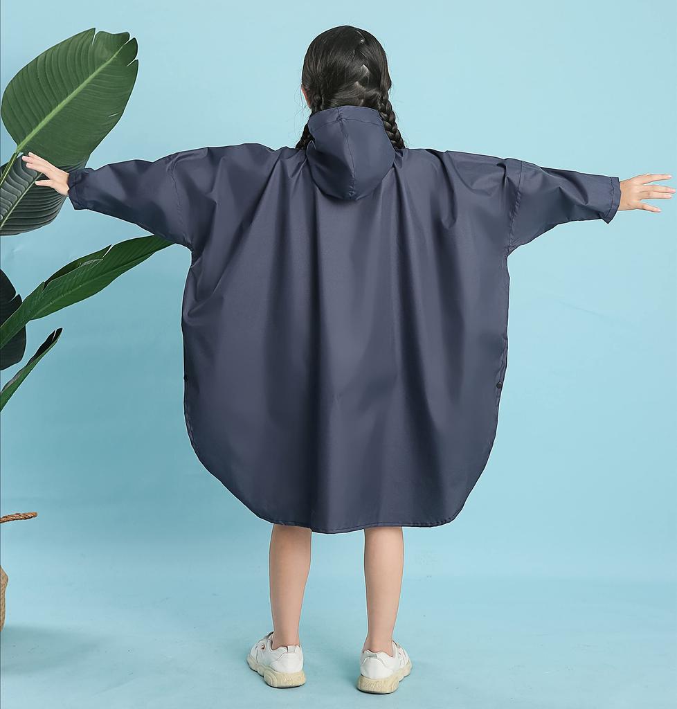 rain waterproof raincoat for boys and with pockets and storage rain gear for rainy perfect for commuting to or size L Raincoat, backpack, kids'