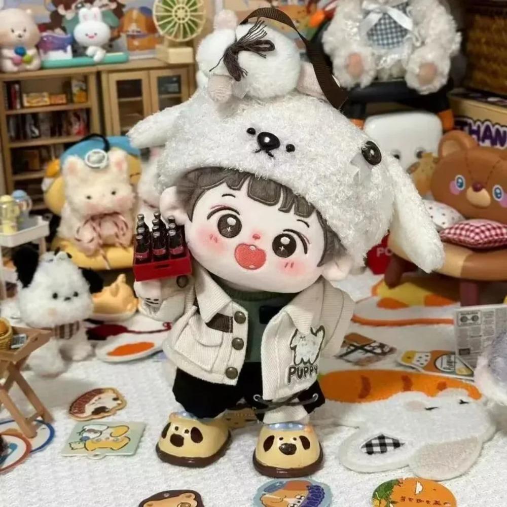 20cm Cotton Doll Jacket, Hoodie, Pants Set, Cosplay Attribute Doll, Teddy Bear Plush Hat, Accessory Clothing