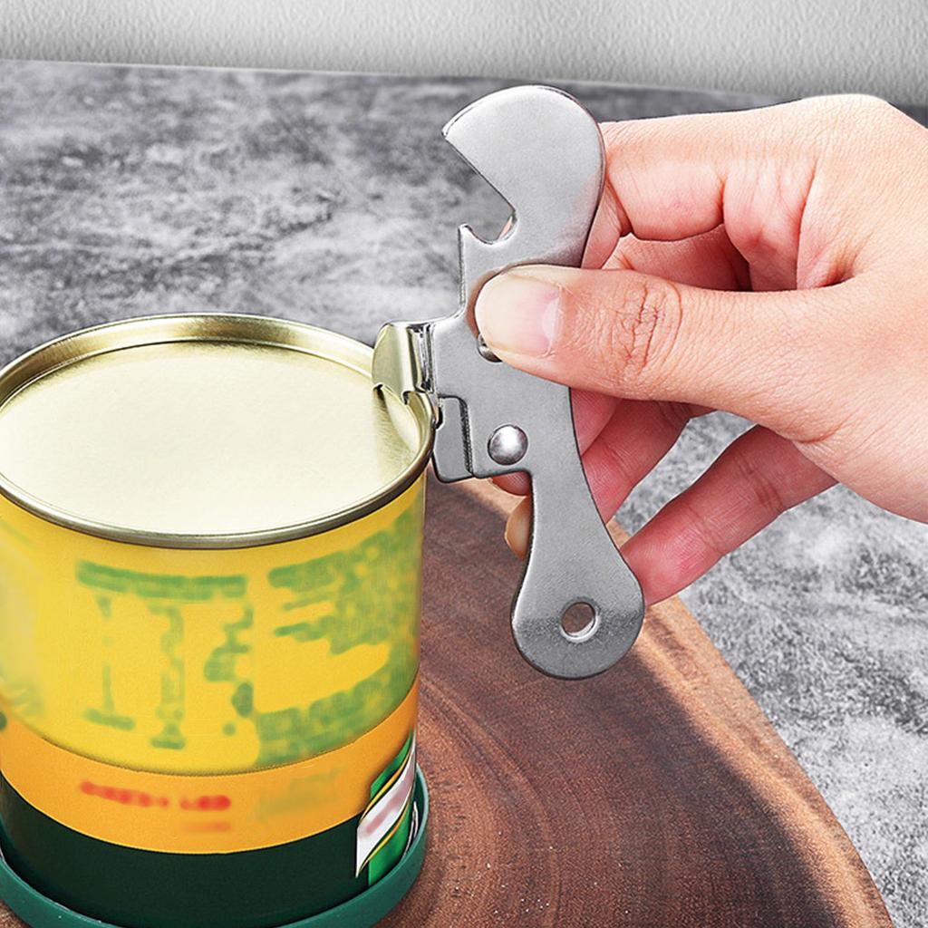 Safe Cut Can Opener Innovative Multifunctional Stainless Steel Can Punch Bottle Opener for Home