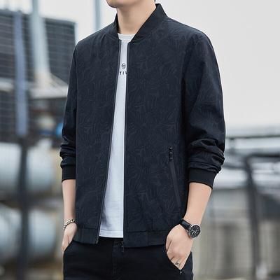 Spring and Autumn New Jacket Men's Stand-Up Collar Casual Jacket Men's Spring and Autumn Breathable Youth Slim-fit Trend Men's Clothing