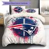 New England Patriots2 Pattern Bedding Quilt Set  Home Decoration  Gift (1 * Duvet Cover + 2 * Pillowcase  Without Core)