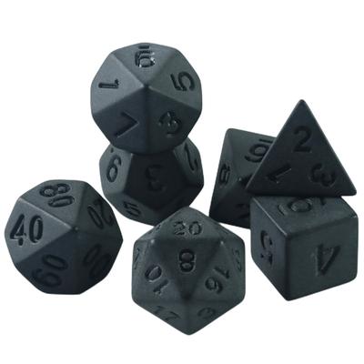 DND Sada kostek Černé mnohostěnné kostky Herní kostky pro DND TRPG Běžící tým Stolní desková hra