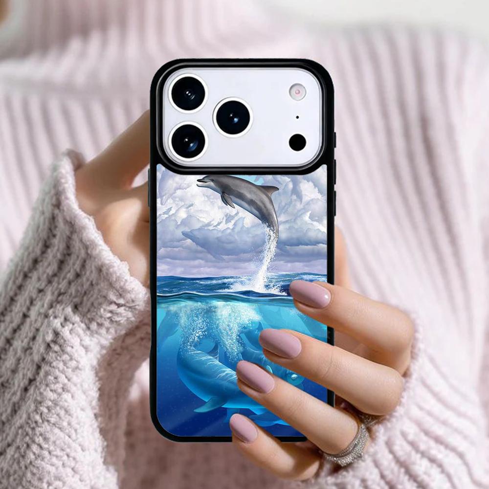 Orcas Whale soft Phone Case For Apple iPhone 17 Air 16E 15 14 Plus 13 12 11 Pro Max Mini Funda Cover