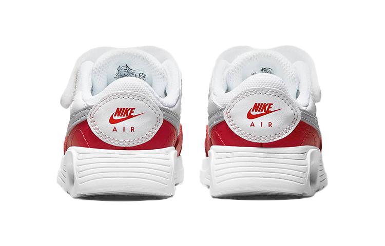 Nike Air Max SC Comfortable Cushioning Abrasion Resistant Cushioning, Wear Resistant Low top Running Shoes White Red CZ5361-108