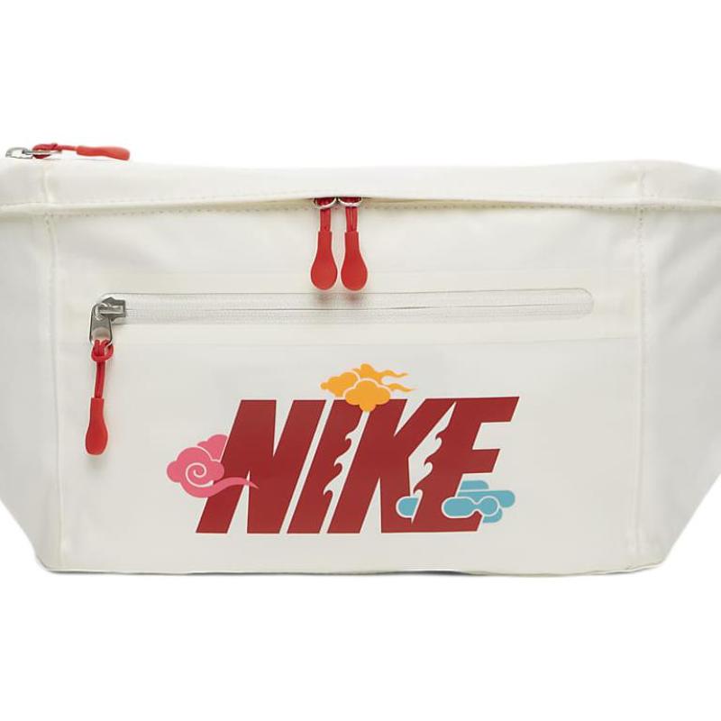 Nike ELEMENTAL Fabric Fanny Pack Unisex Canvas White & Black & University Red Casual FZ6514-133