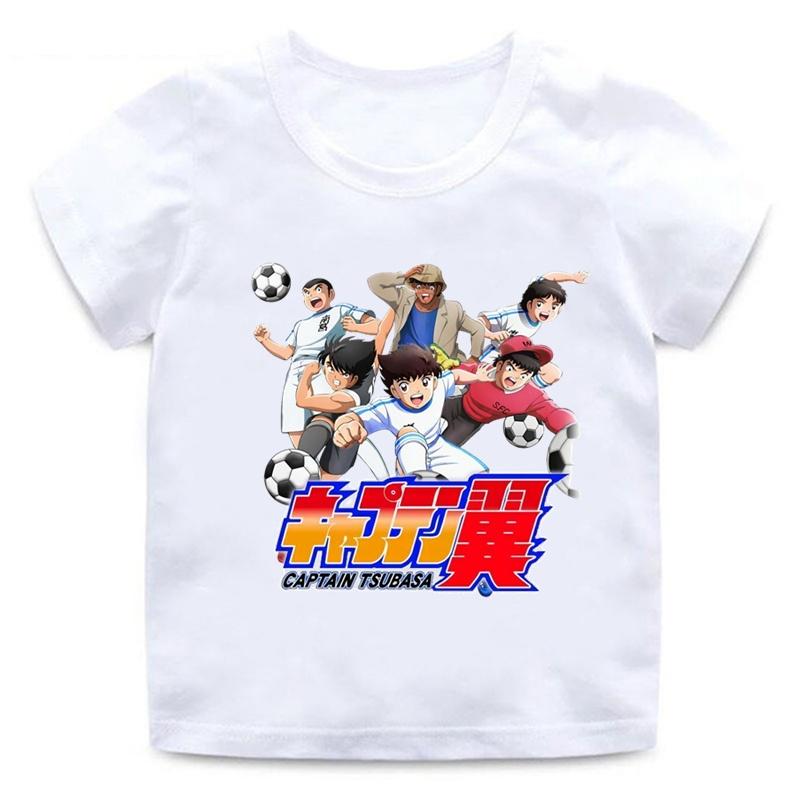 Anime Captain Tsubasa Footballer Printed Men Women Tee Adults Children Boy Gril Top O Neck Kids Parent Child Cotton Tshirt 100