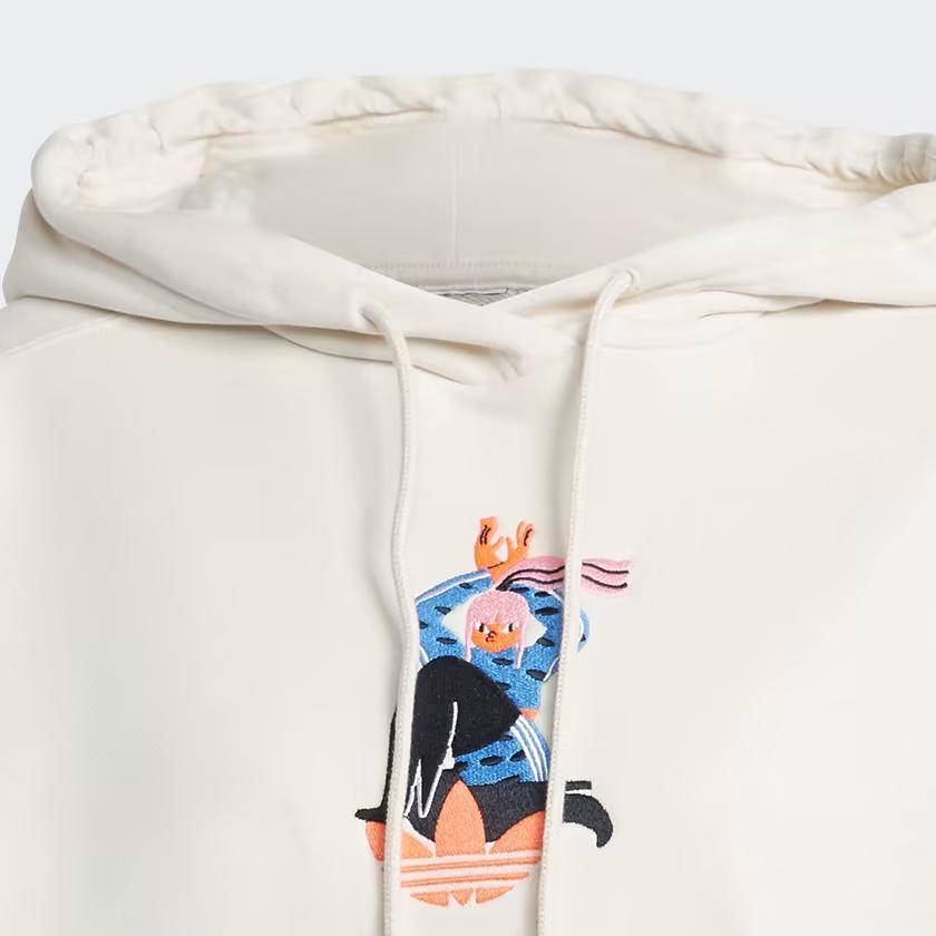 

Adidas Egle Ori Hoodie Comfortable Pullover Long Sleeve Sweatshirt Women hoodies Off-White GN4778 XS