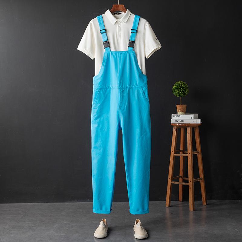 Unisex Candy Kleur Casual Overall: Leeftijd-verminderende, loszittende jumpsuit met lange, bandjesbroek voor Lente & Herfst.