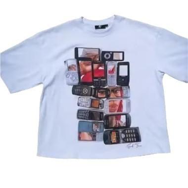 Vintage Y2K Hip Hop Pattern T-shirt - Harajuku Street Style S