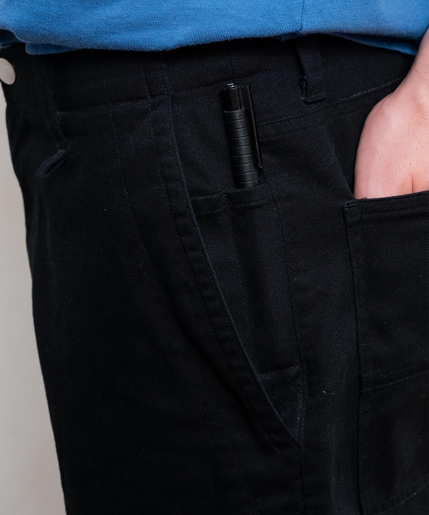 Pabeo Gewaschene Cargohose (Schwarz)