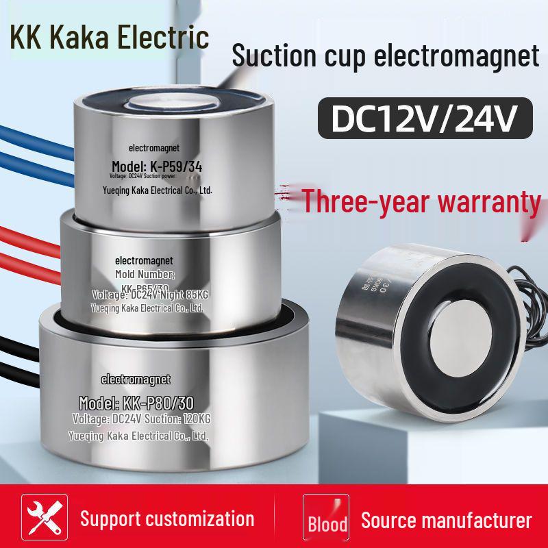 12V/24V/5V DC Strong Round Electromagnet Suction Cup for Industrial Use