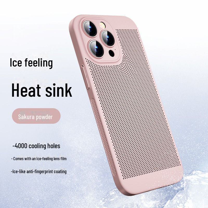 Husă mată ultra-subțire, respirabilă, pentru telefoanele Apple 11-15, cu plasă de disipare a căldurii.