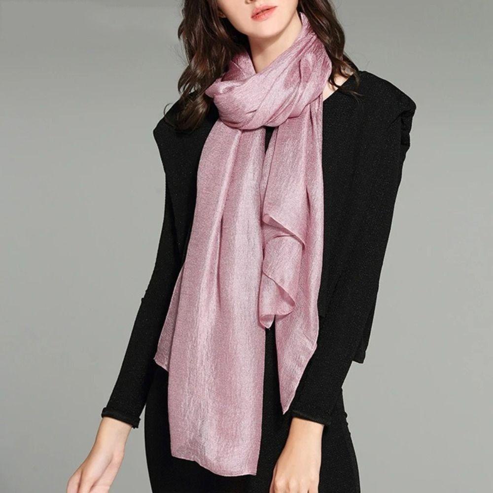 Pure Color Women Plain Scarf Linen Plus Size Hijab New Female Sunscreen Shawl