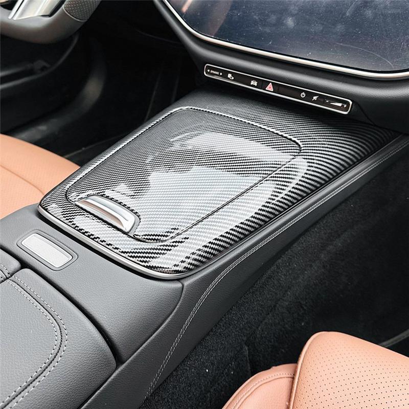 Car Central Control Storage Box Panel Trim Cover Stickers For Mercedes Benz E Class W214 2024+ E260 E30
