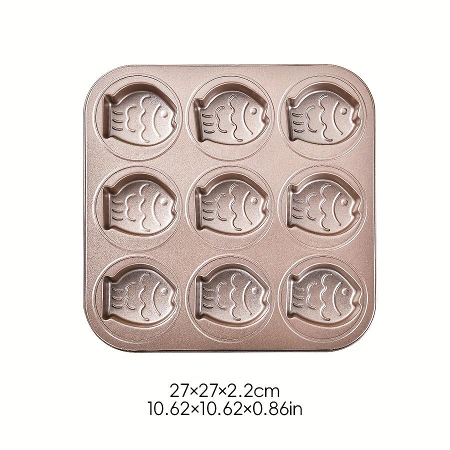 

Форма для выпечки кексов с 9 ячейками, антипригарная, мультяшная, в виде животных, легко извлекается, прочная углеродистая сталь, идеально подходит для выпечки в духовке, идеально подходит для кексов Fish