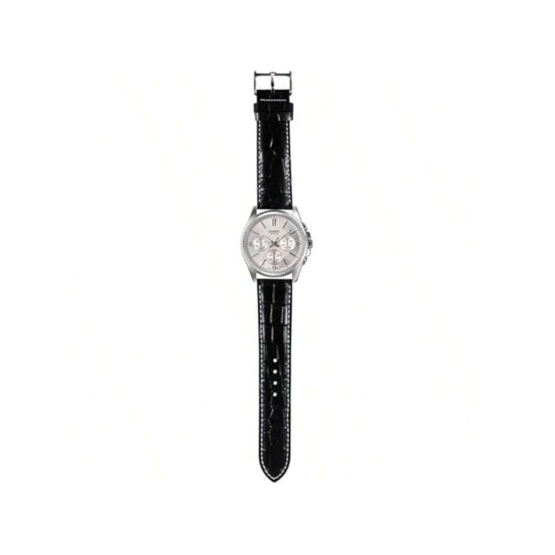 Men's Standard Collection Unicorn Fashionable Waterproof Wristwatch, featuring three-dial six-eye quartz genuine leather strap, dial,. MTP-1375L