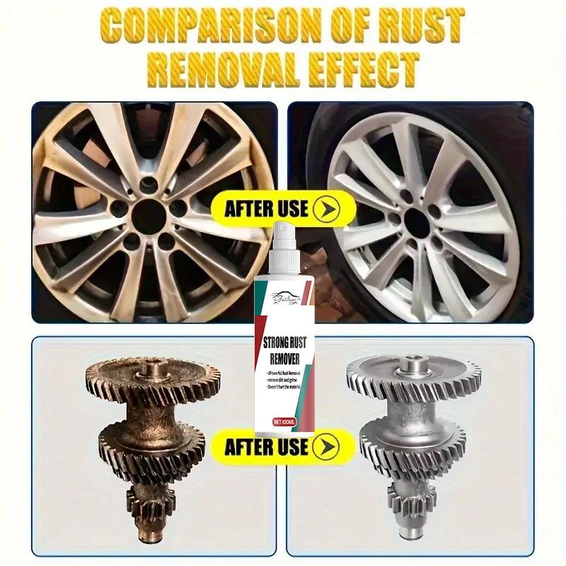 

1 Bottle Fast-Acting Multi-Purpose Rust Remover Spray for Cars, Trucks, Motorcycles, Bicycles & Home Use - Safe Formula Dissolve 100ml