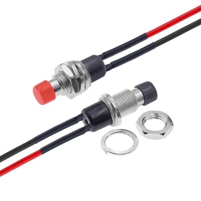 12Pcs Push Button Switches with Prewired Design 7mm Diameter 220V 3A Touch Sensitive for Relays and Industrial Control