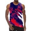 Multi Color 3D Print Tank Top For Men Summer Sports Gym Fitness Sleeveless Vest Tops Art Psychedelic Pigment Pattern T-shirt