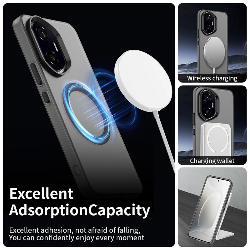 Transparent Phone Case For Honor 300 Case Honor 300 Magnetic Adsorption Wireless Charge Back Cover For Honor 300 Case 6.7 inch