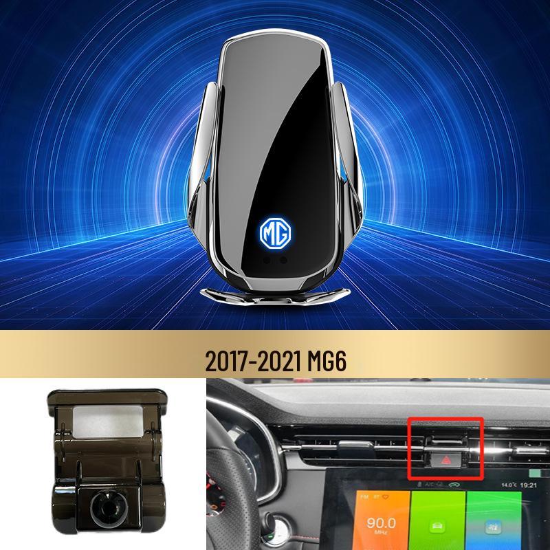 Compatible MG Car Wireless Fast Charging Phone Holder for MG3, MG6, ZS, EZS, HS, ONE Models.