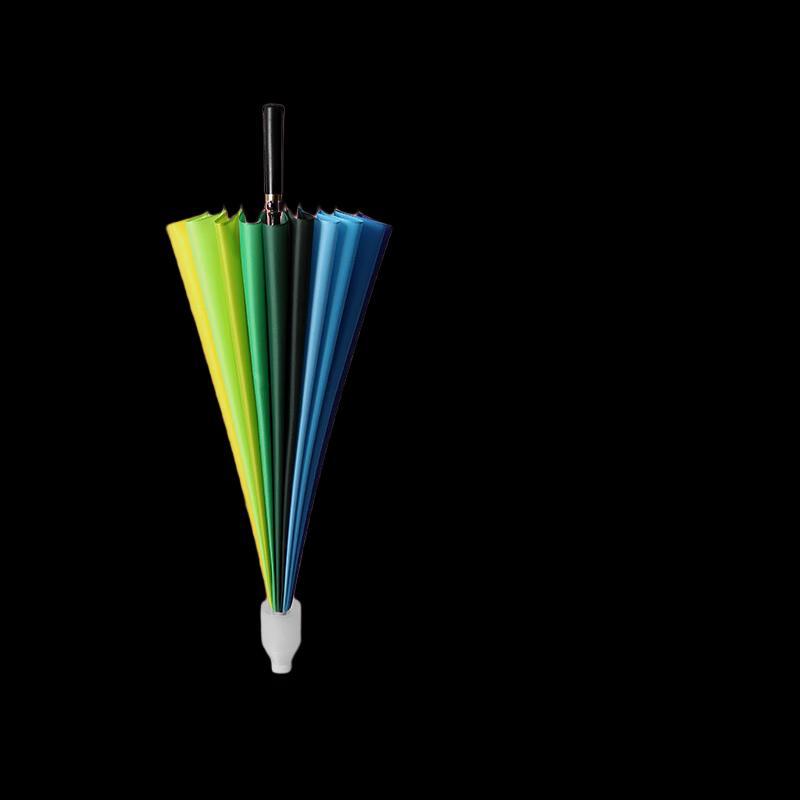 PULIAN Прямой радужный зонт с длинной ручкой