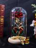 Galaxy Glass Rose Eternal Crystal Flower Birthday Gift Light Up Rose In Glass Dome with Butterfly for Mom Sister Mothers Day Gifts Holiday Gifts