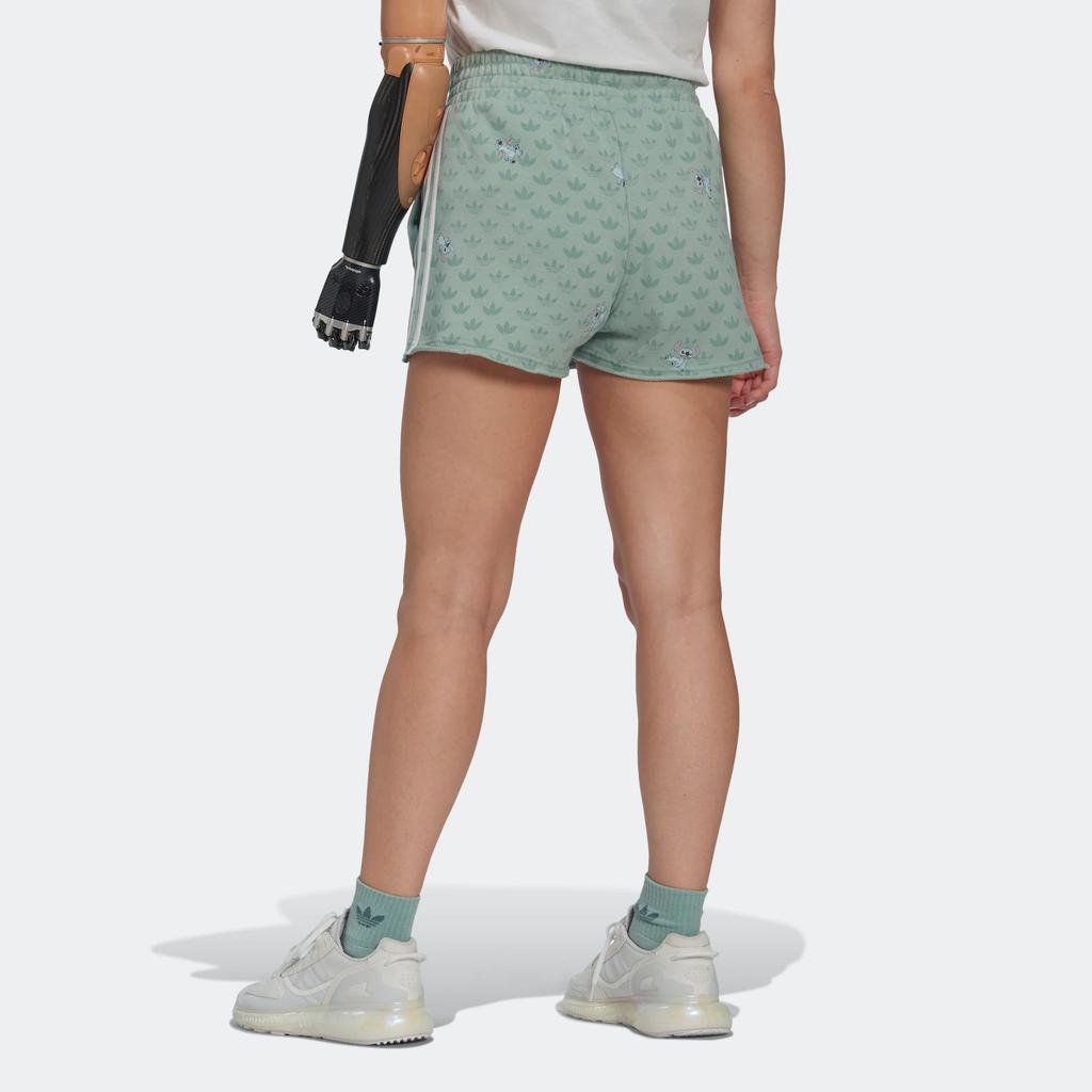 Women's Pants Adidas Originals X Disney Adidas Originals X Disney Casual Shorts Women's Light Green Moderate