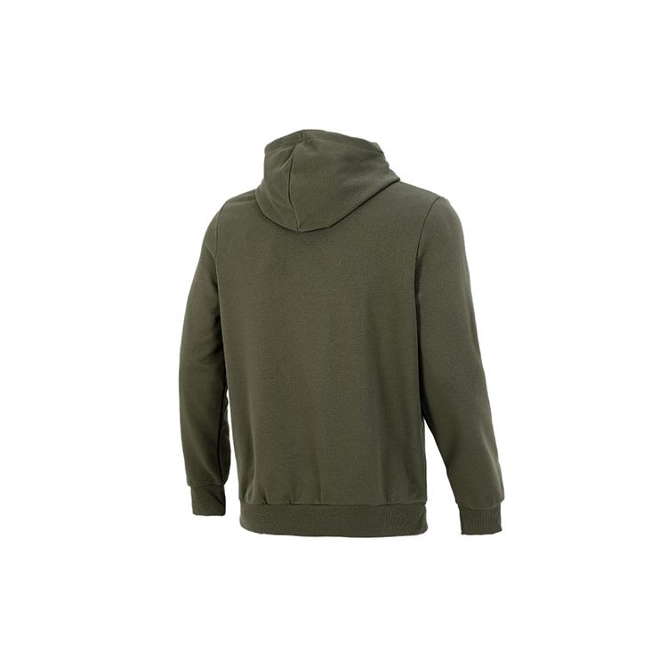 Puma Classics Metallic Logo Print Hoodie Men Sweatshirt Olive-Green 531370-44
