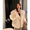 Winter Women Faux Fur Jacket Fleece Lined Thick Warm Coat Fashion Outwear