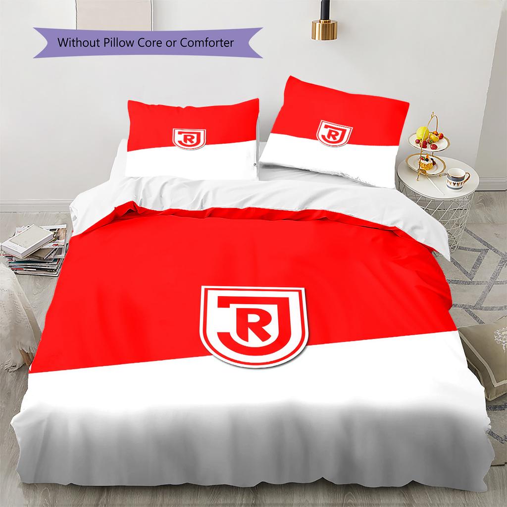 SSV Jahn Regensburg Pattern Bedding Quilt Set  Home Decoration  Gift (1 * duvet cover + 2 * pillowcase  without core)