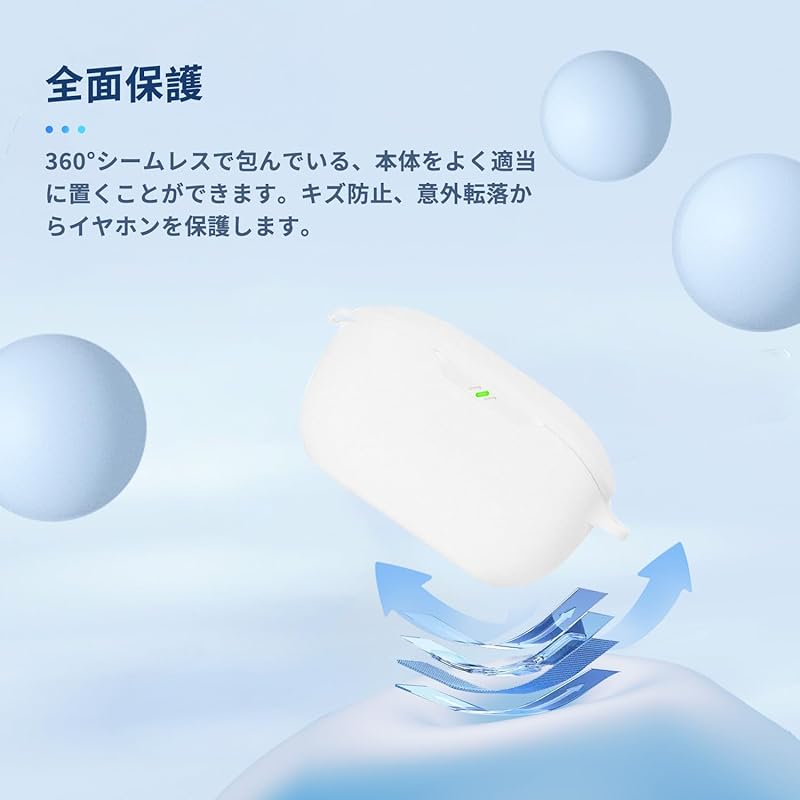 For WAVE BUDS 2 for case cover [NOUKAJU] wireless earphones silicon protective case (With carabiner + strap included) ) Fall prevention Scratch